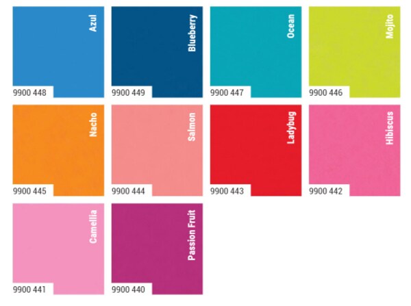 Bella Solids 5" Square Pack (Charm Pack) in Bright by Moda for Moda (9900PPB)