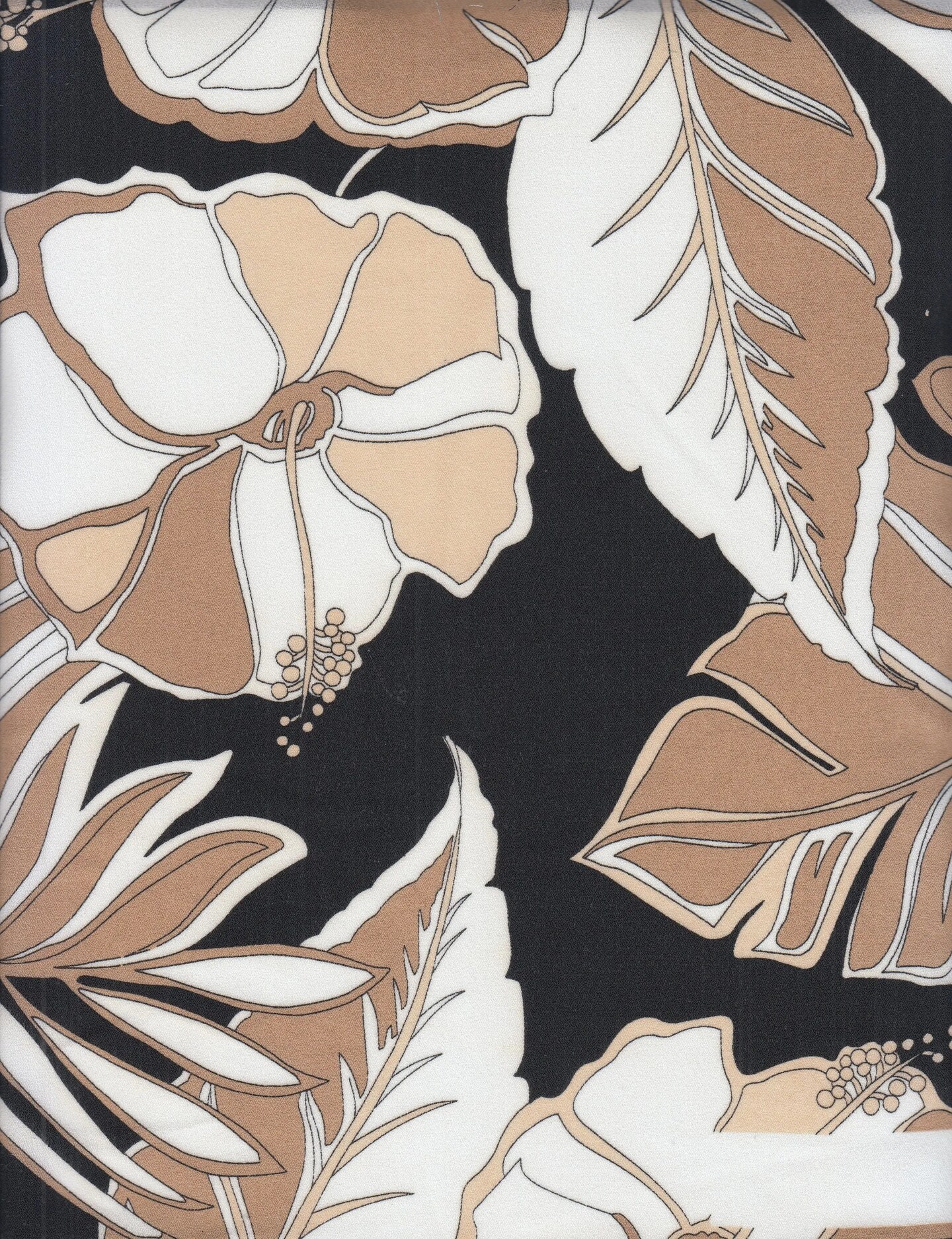 1 Yard Wool Dobby Tropical Leaf Print Fabric, 57/58″ Wide 100% Polyester