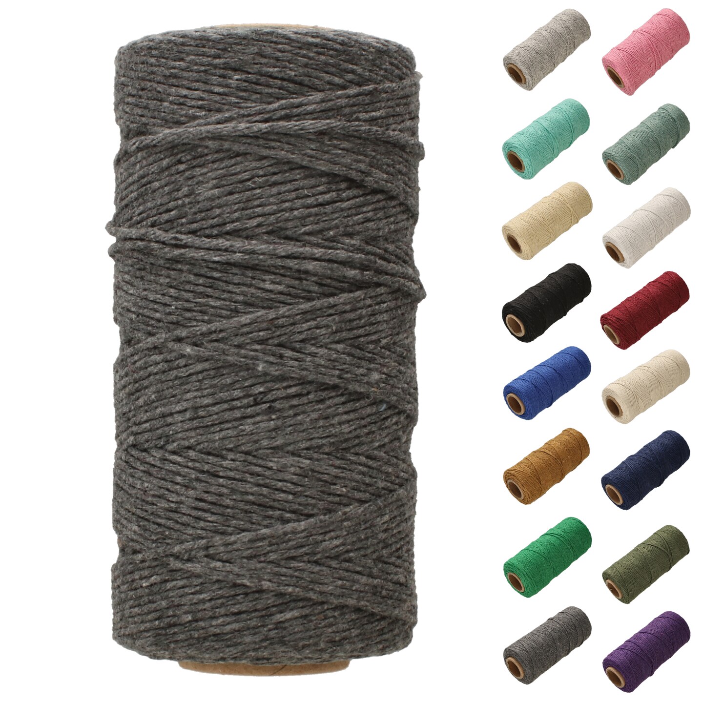 White Lion Macramé Cord – Cotton Rich Macrame Rope, 1 mm, 300 Feet, Yarn for Wall Decor, Crochet, Gift Wrapping, Wall Hanging, Plant Hangers, Handmade Crafts, Knitting