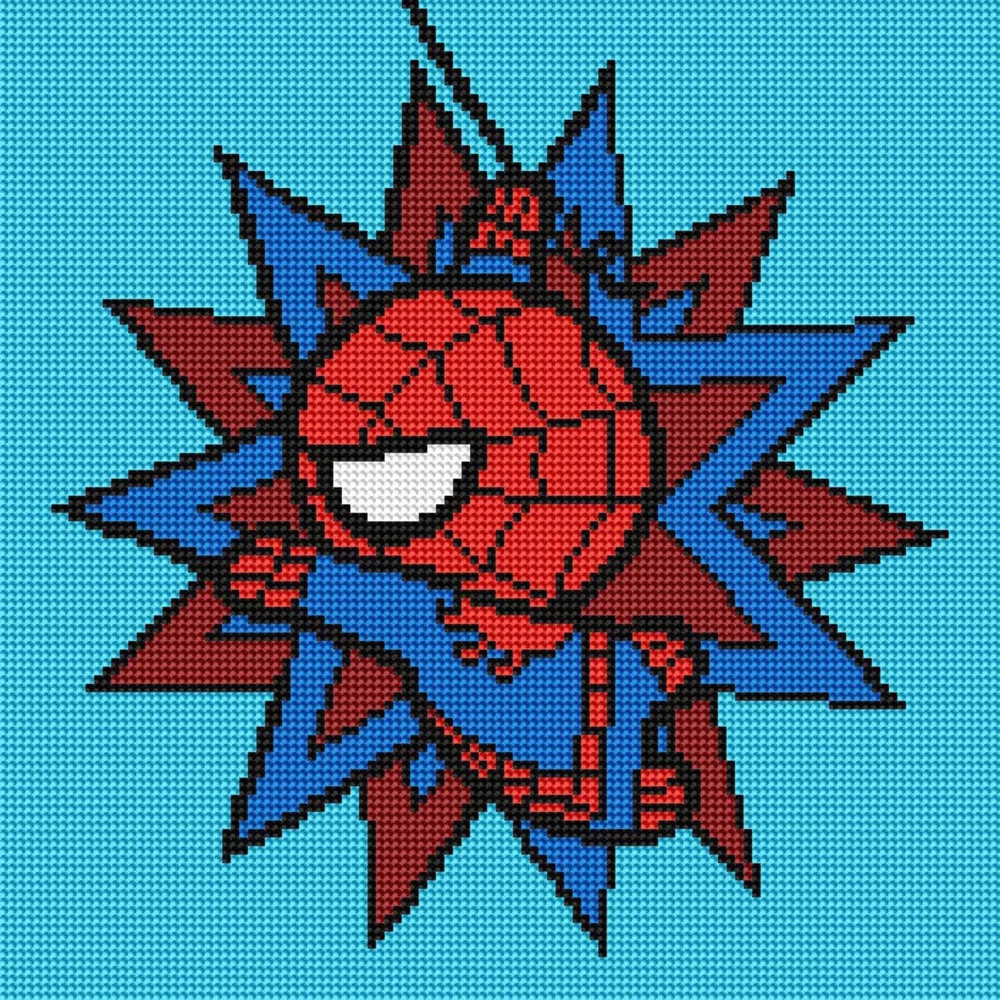 Spider-Man Canvas Diamond Painting Kit, Superhero Diamond Canvas, Round 5D Diamond Art for Adults and All Ages, 13&#x22; x 13&#x22; (32.8 x 32.8 cm)