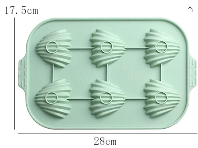 Seashell Madeleine Silicone  Mold Chocolate Mold