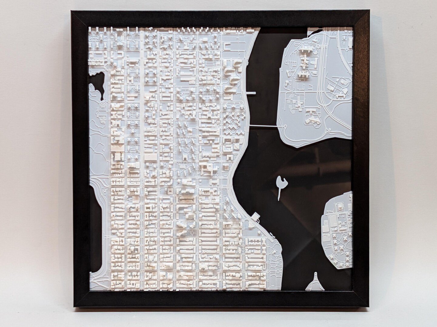 3D NYC Upper East Side North Half Map | Framed Upper East Side Art