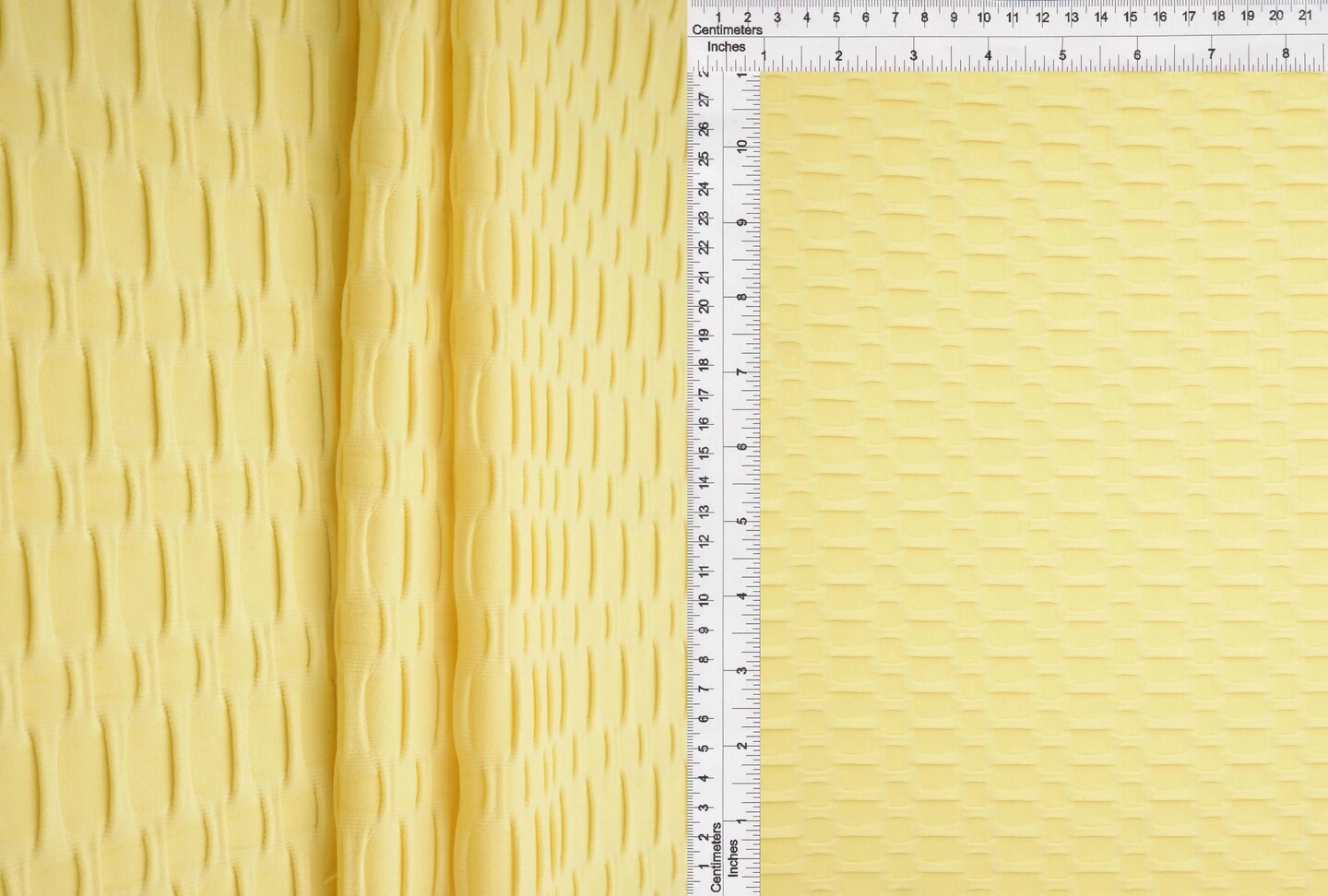 1 Yard Honeycomb Knit Jacquard Solid Fabric Stretch Polyester Spandex 58/60 Inches Wide