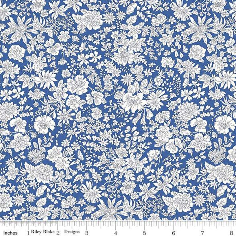 Emily Belle in Cobalt (01666415a) | Emily Belle | Liberty Fabrics | Riley Blake