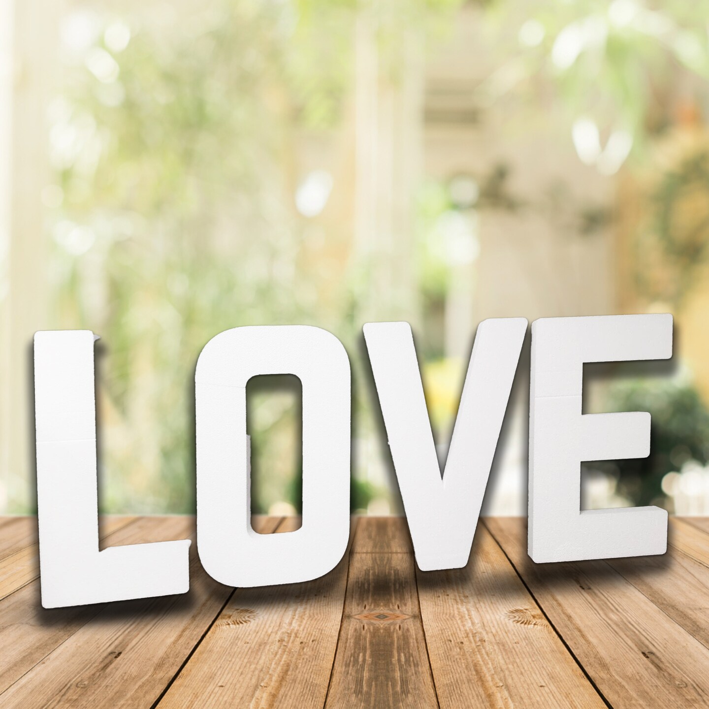 1 Count LOVE White Foam Letters Jumbo Party Decor Customizable Craft Letters 24&#x22;