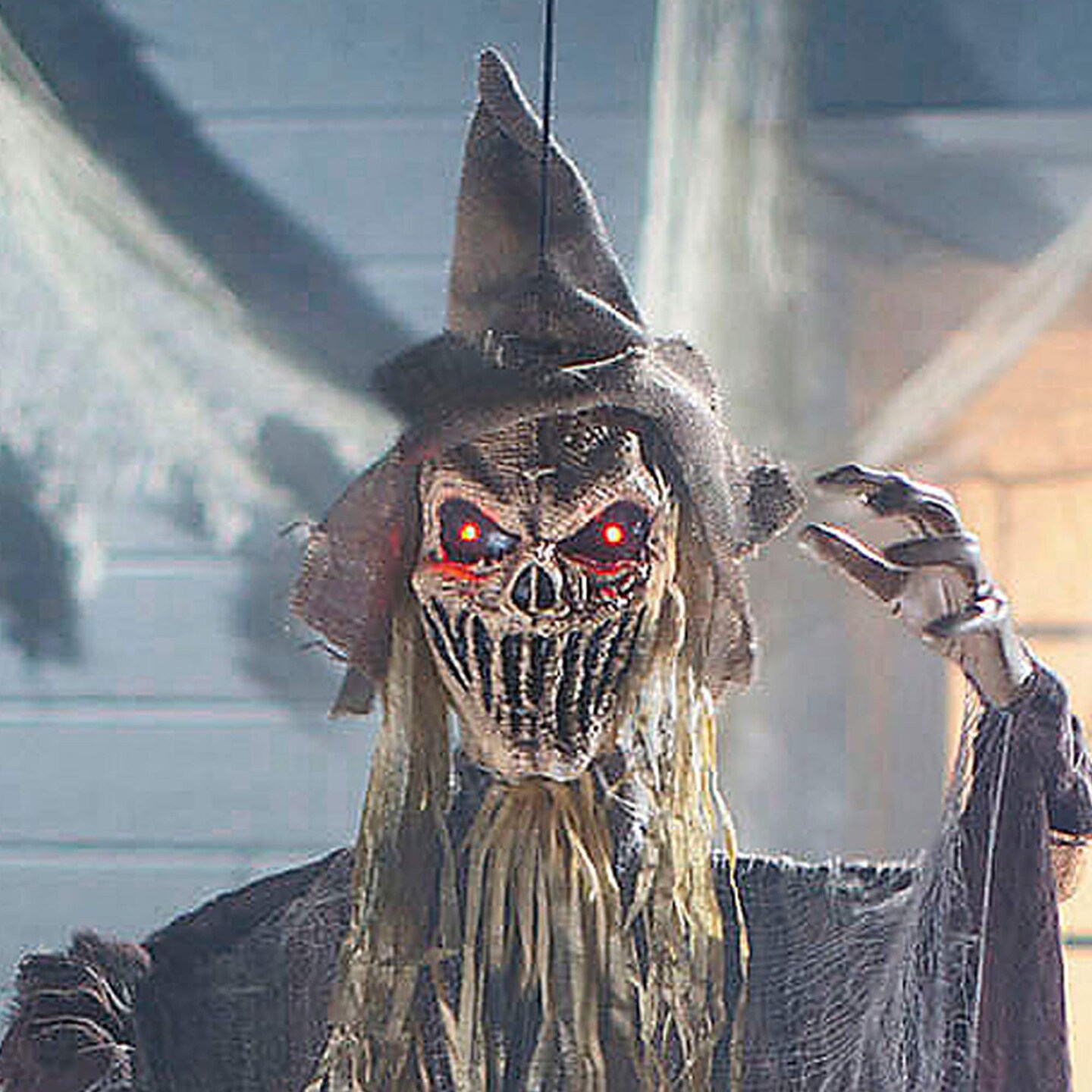 5 Ft Light Up Hanging Brown Reaper Hat Halloween Decoration