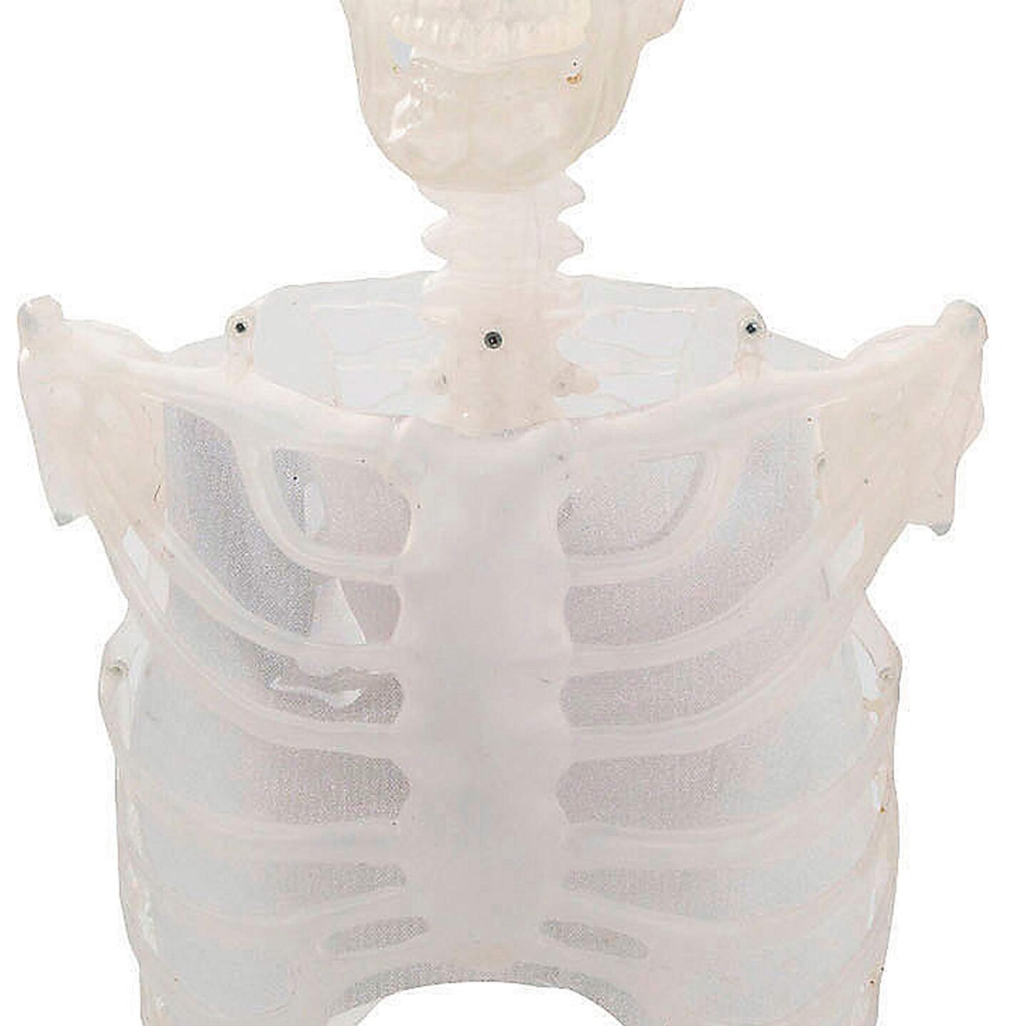 12 1/4 Inch Light Up Hanging Skeleton Torso Fire Flashing Halloween Decoration