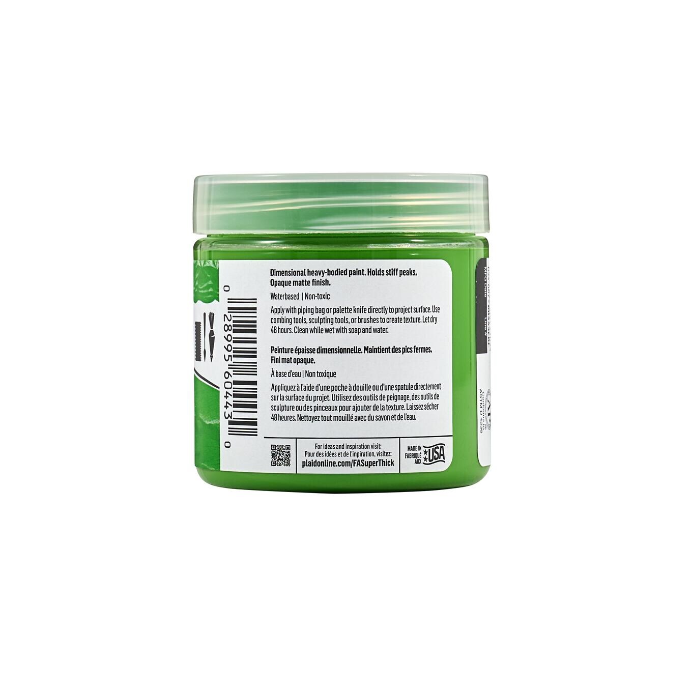 FolkArt Super Thick Acrylic Paint Leafy Green 4 oz - 60443