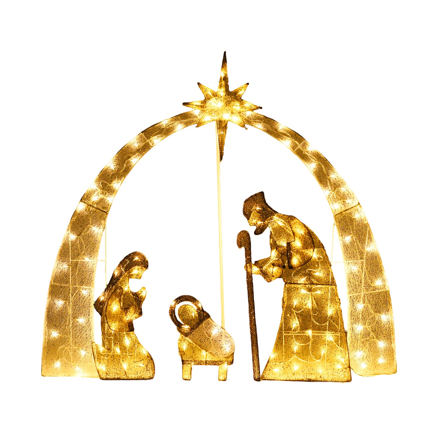 54 Inch Nativity Scene LED with Warm White Lights Indoor Outdoor Christmas Decoration