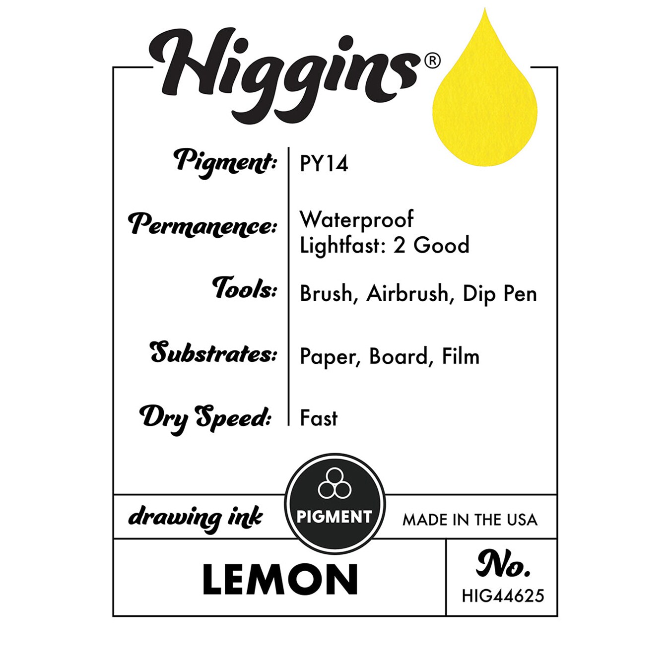 Higgins Pigmented Drawing Inks