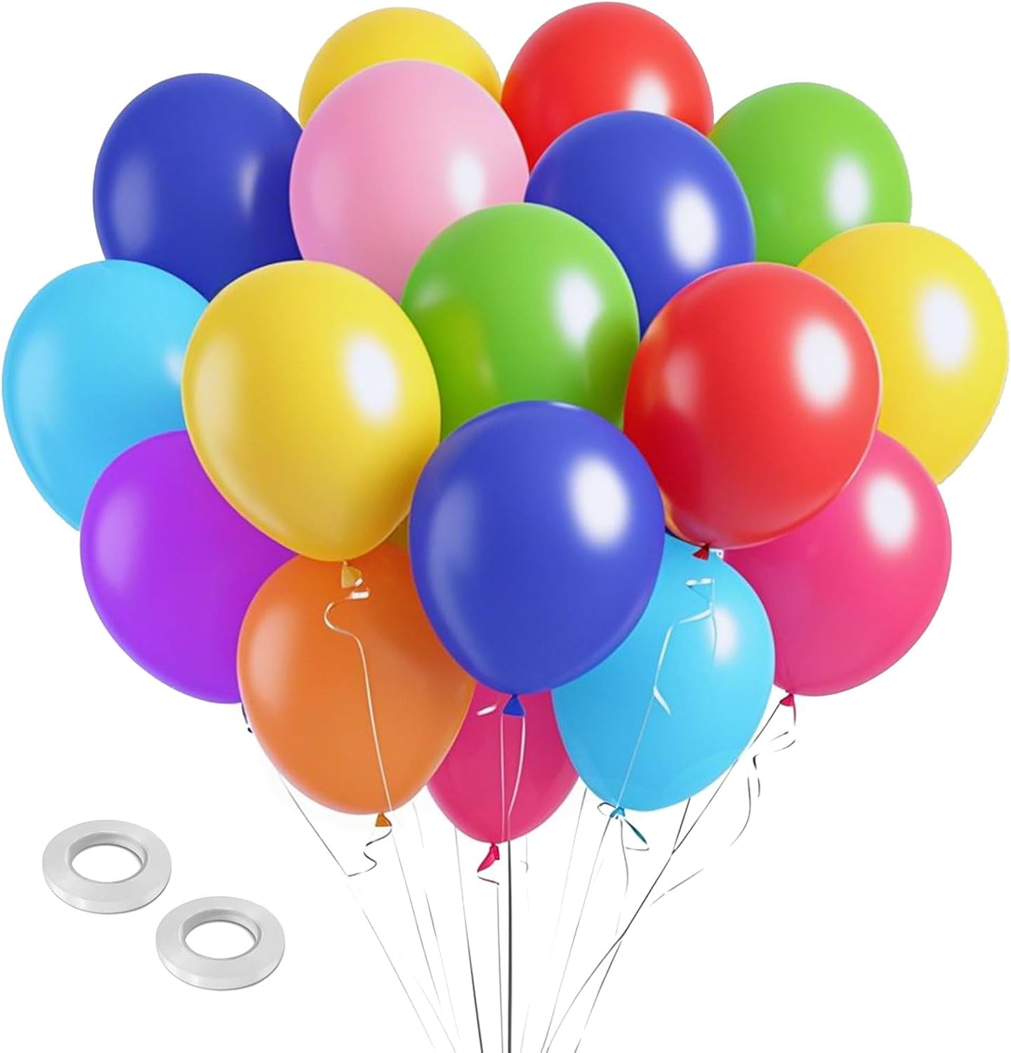 12 inch Round Bright Latex Colorful Balloons(Multicolor)0.1 x 0.1 x 0.1 inches
