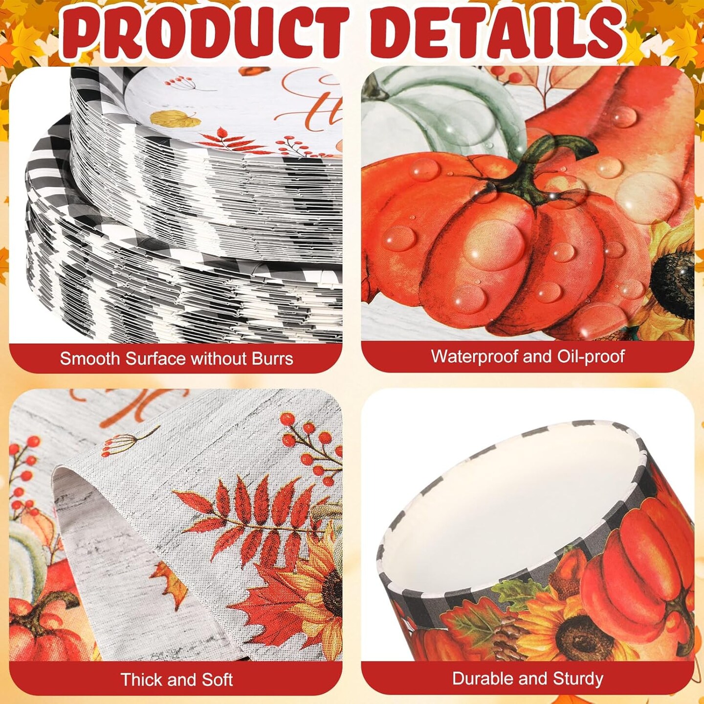 350 Pcs Thanksgiving Party Supplies