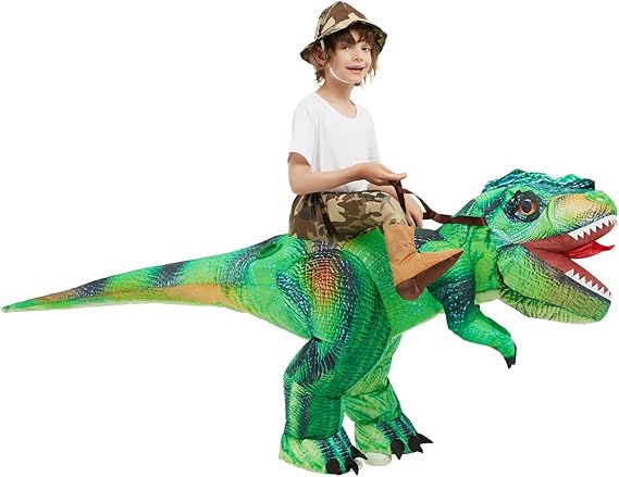GOOSH Inflatable Dinosaur Costume Kids and Adults Funny Blow Up Dino T Rex Costumes