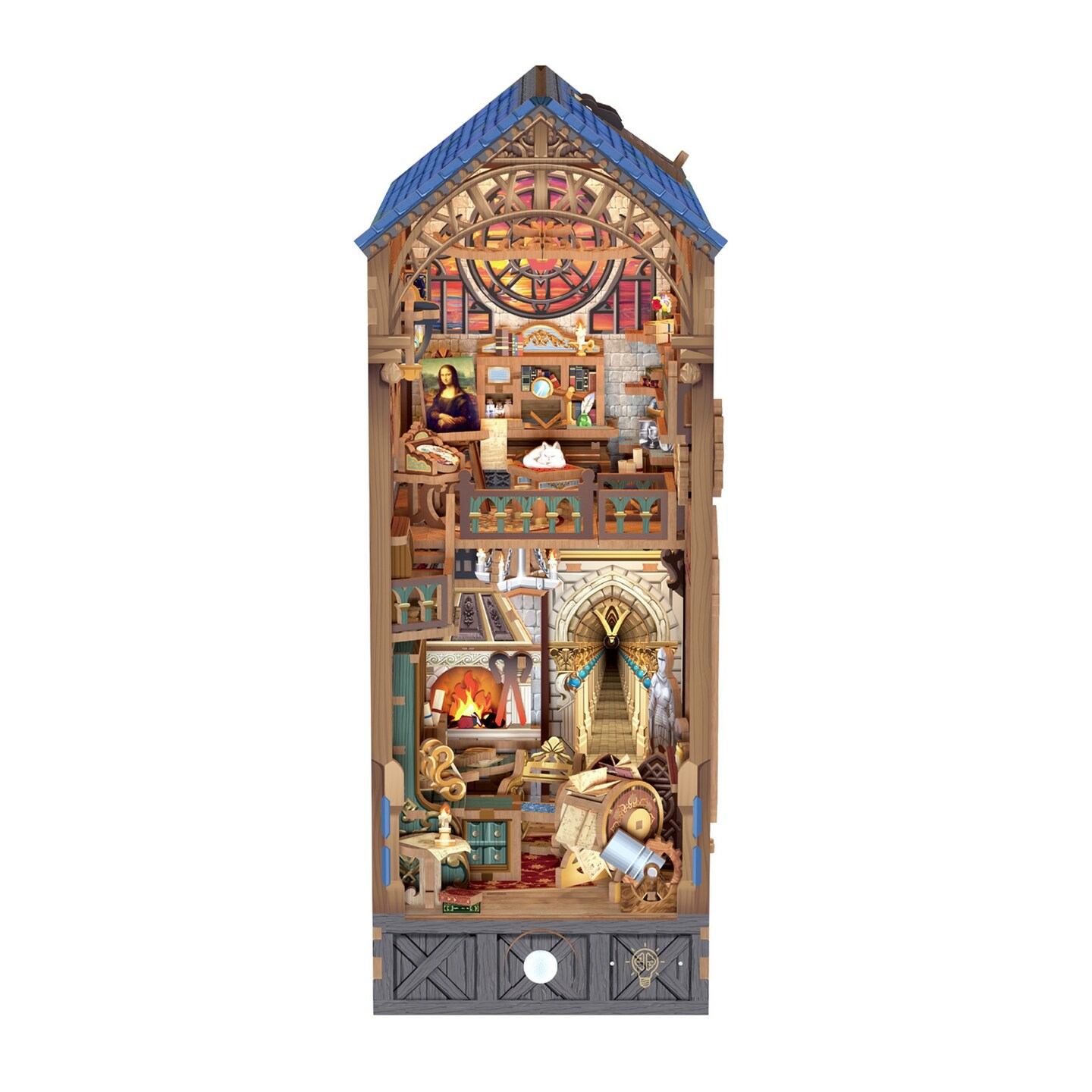 DIY Book Nook Kit - Leonardo da Vinci w/ Dust Cover