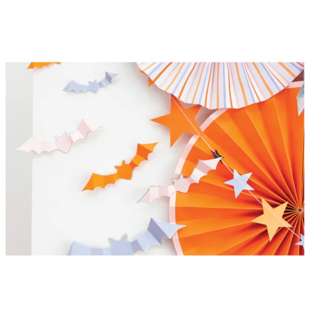 Whimsical Halloween Bag O&#x2019; Bats Paper D&#xE9;cor 50 Assorted Bats with Gold Foil Accents for Festive Decor