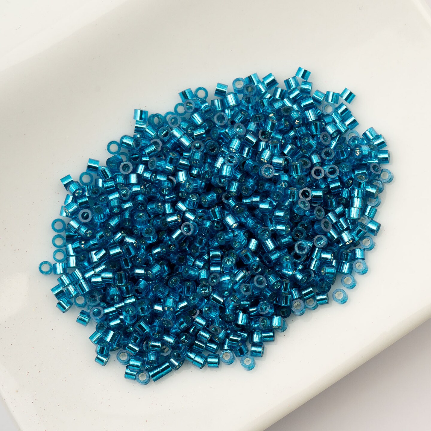 John Bead Silver Lined Cylin Beads 11/0 Glass Cylindrical Seed Beads, 25g