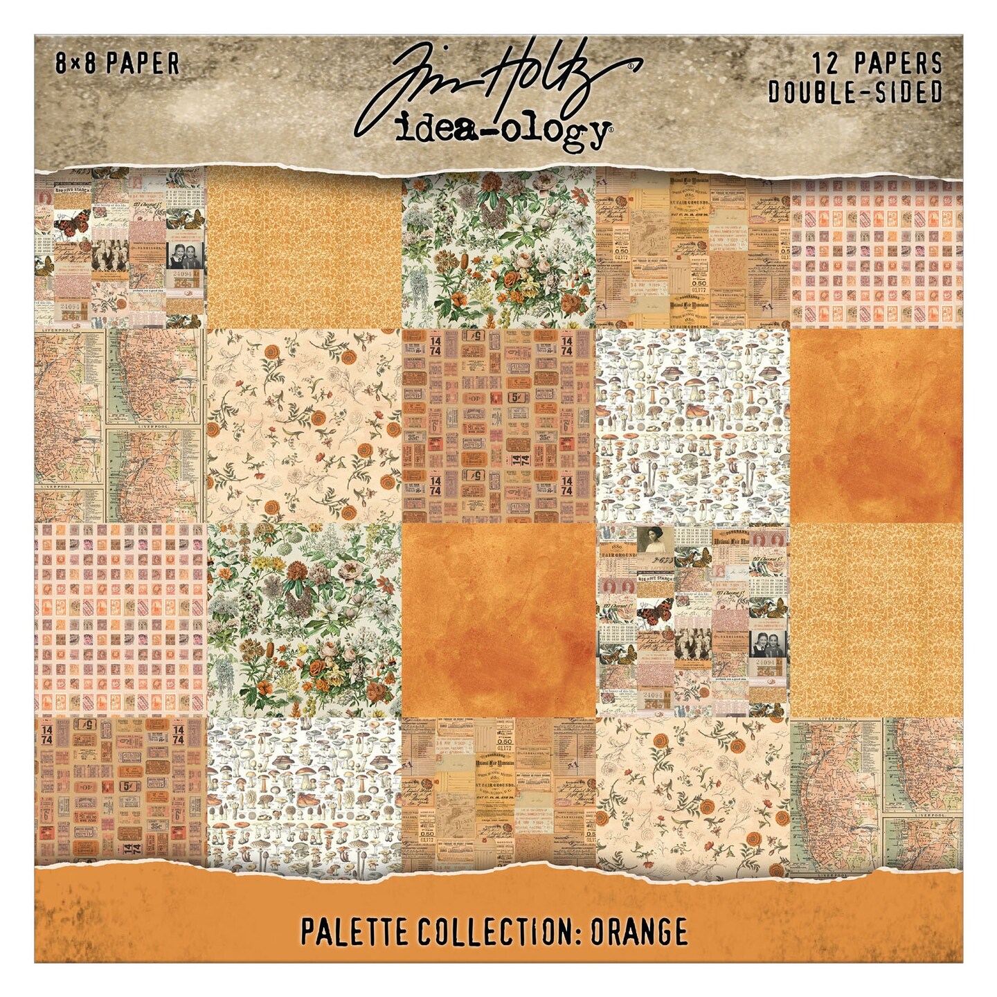 Idea-ology Double-Sided Cardstock 8"X8" 12/Pkg-Palette Collection: Orange