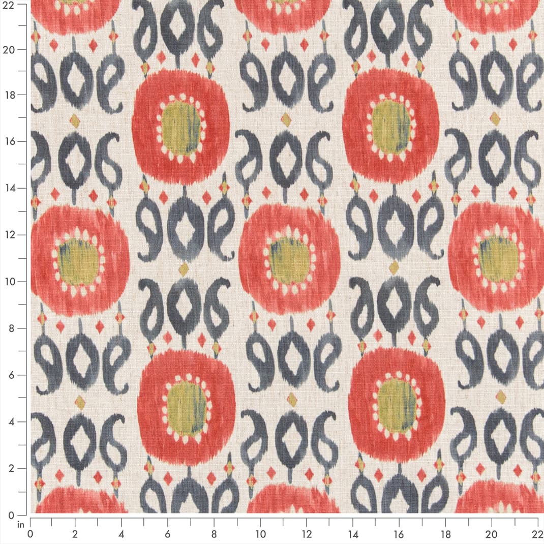 Watermelon - Pink Abstract & Geometric,Global Upholstery Fabric 54 Inches"