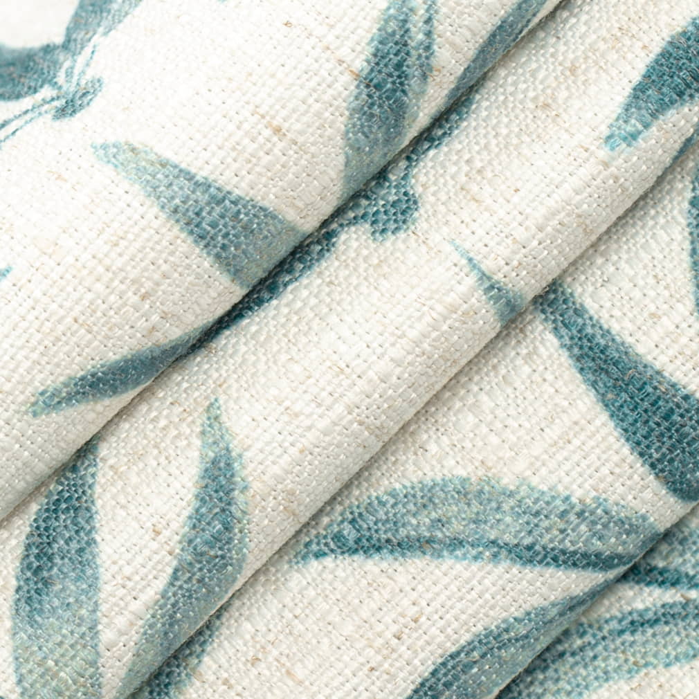 Upholstery Fabric - Aqua & Teal Abstract & Geometric,Leaves Upholstery Fabric 54 Inches"