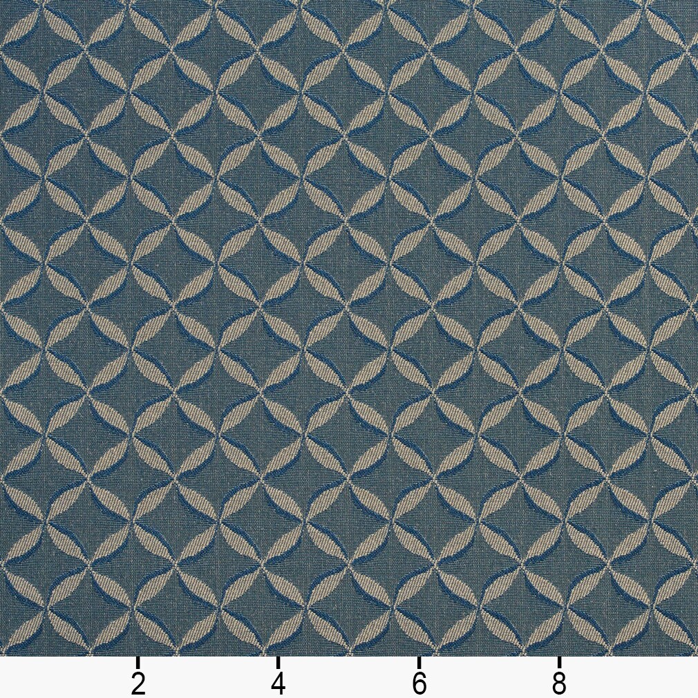 Wedgewood - Blue Abstract & Geometric,Small Scale Upholstery Fabric 54 Inches"