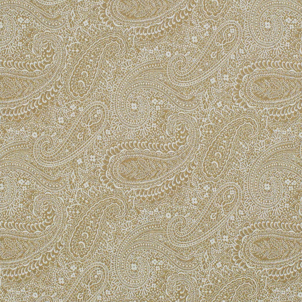 Gold Grove - Gold & Yellow Paisley Upholstery Fabric 54 Inches"