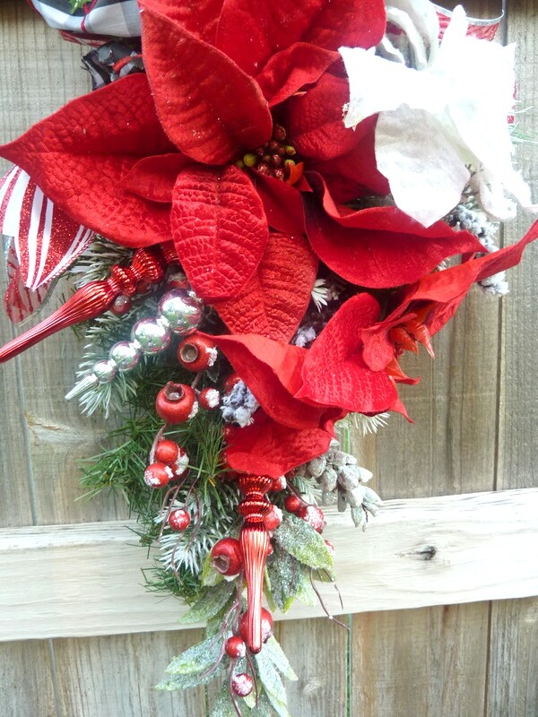 Red, White and Black Christmas Door Swag | MakerPlace by Michaels