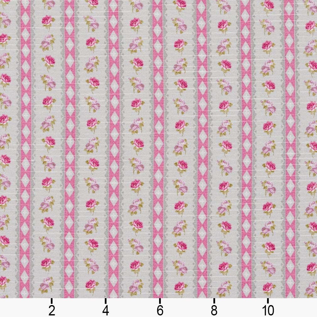 Upholstery Fabric - Green,Pink Small Scale,Stripe Upholstery Fabric 54 Inches"