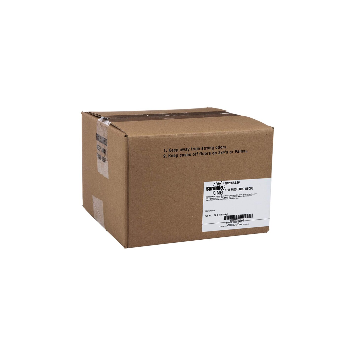 6 Pound Sprinkle King Non Partially Hydrogenated Medium Chocolate Decorettes 4 Pack Bulk