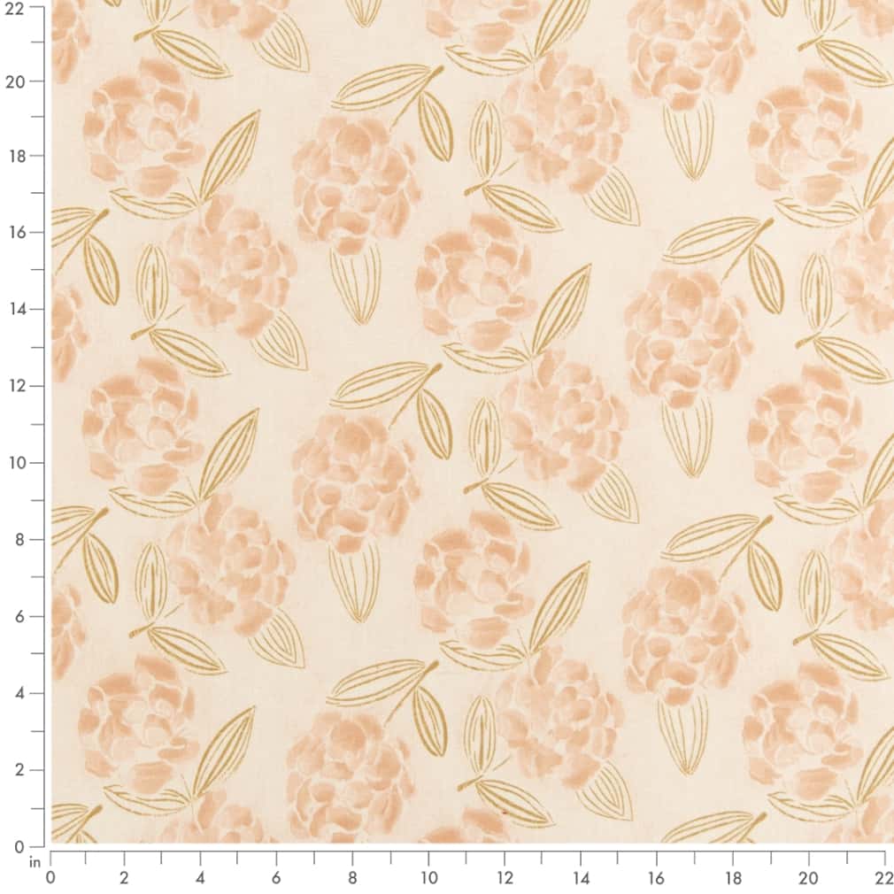 Blush - Coral & Peach,Pink Floral Upholstery Fabric 54 Inches"