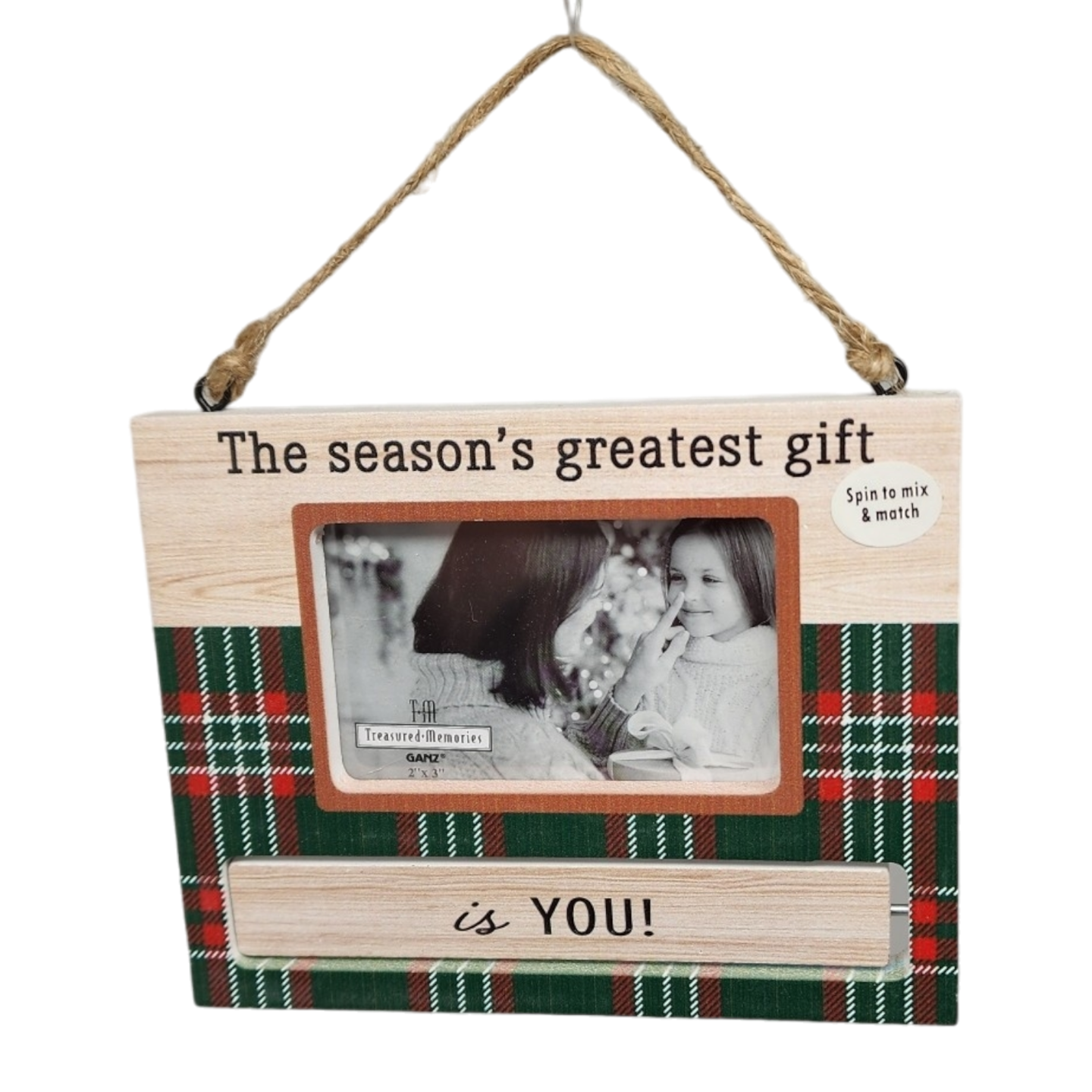 Spinning Frame Ornament - The Season&#x27;s Greatest Gift
