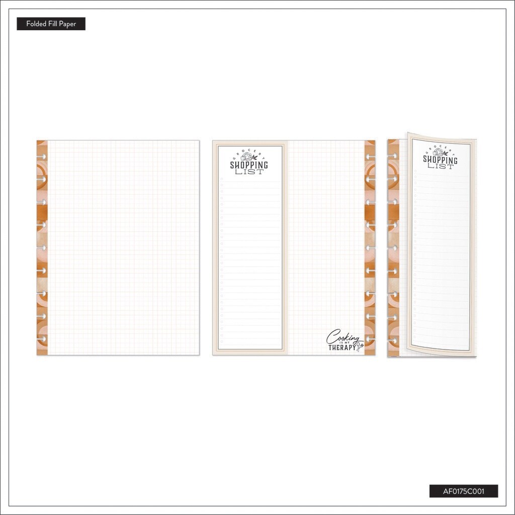 Happy Planner Grocery List Classic Folded Fill Paper-Rustic Roots