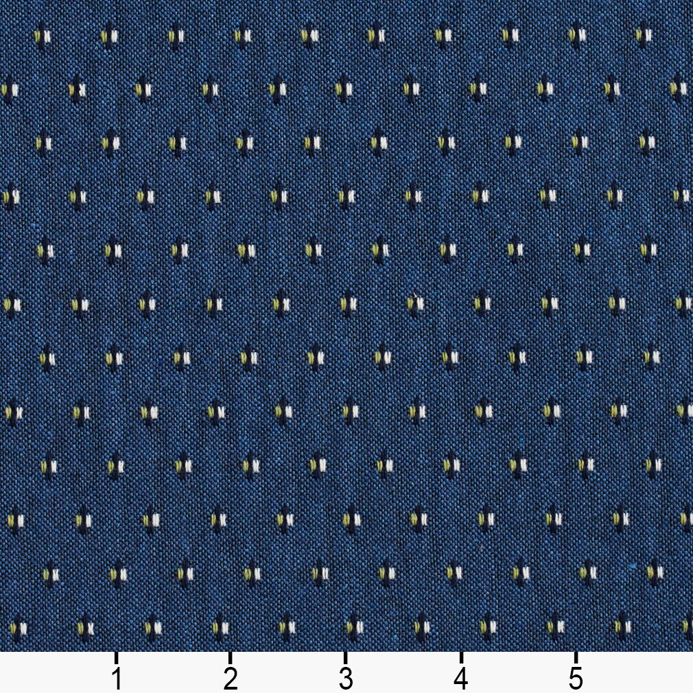Laguna Dot - Blue Small Scale Upholstery Fabric 54 Inches&#x22;