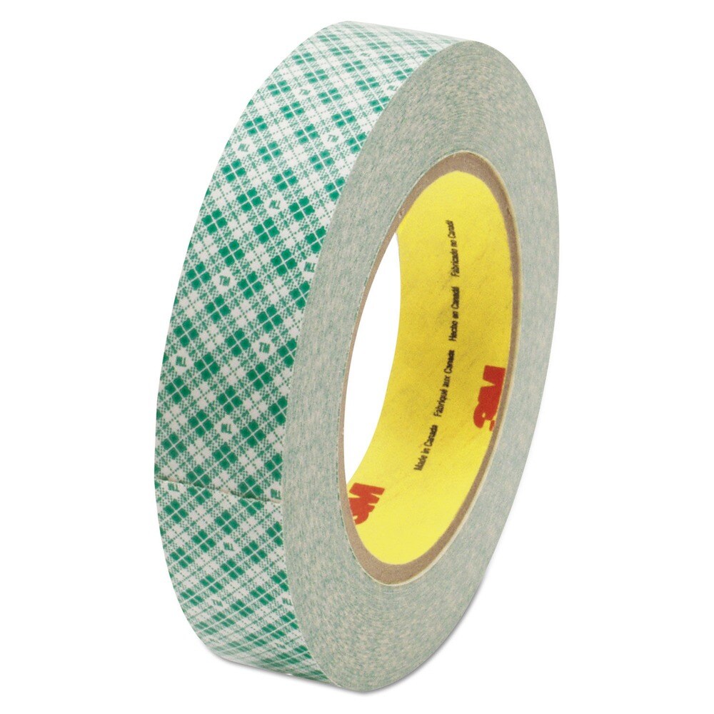 3M 1 in. x 36 Yards Double Coated 3 in. Core Tissue Tape - White (1-Roll)
