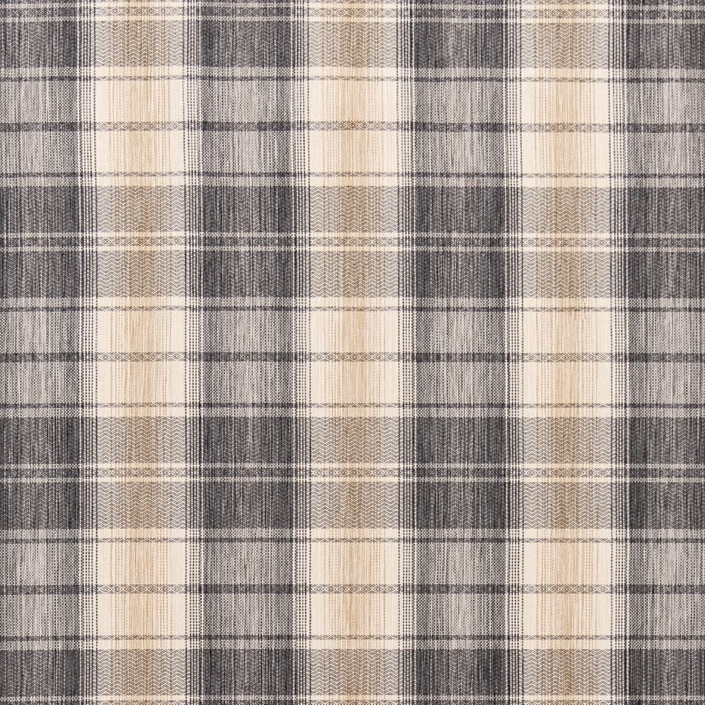 Upholstery Fabric - Grey & Silver Plaid Upholstery Fabric 54 Inches"