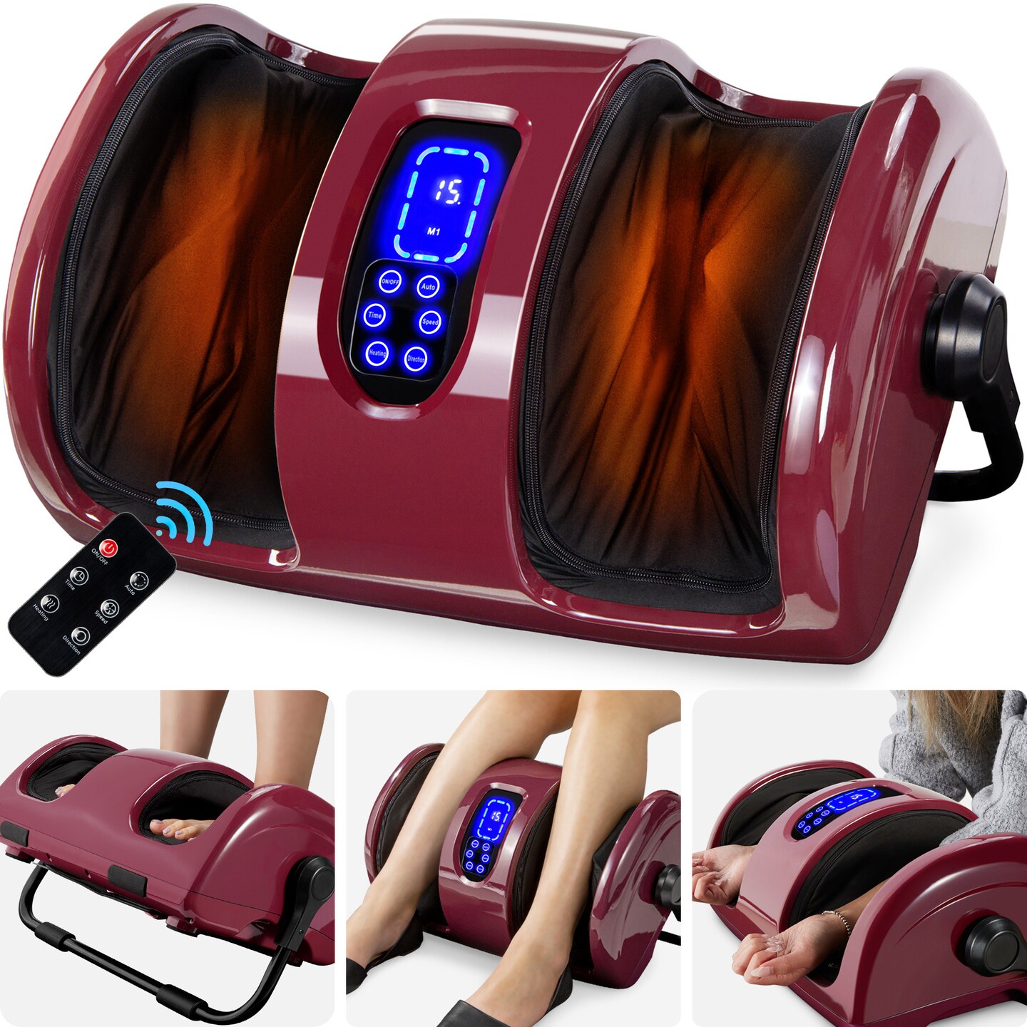 Best Choice Products Foot Massager Machine, Therapeutic Reflexology Massager w/ High-Intensity Rollers