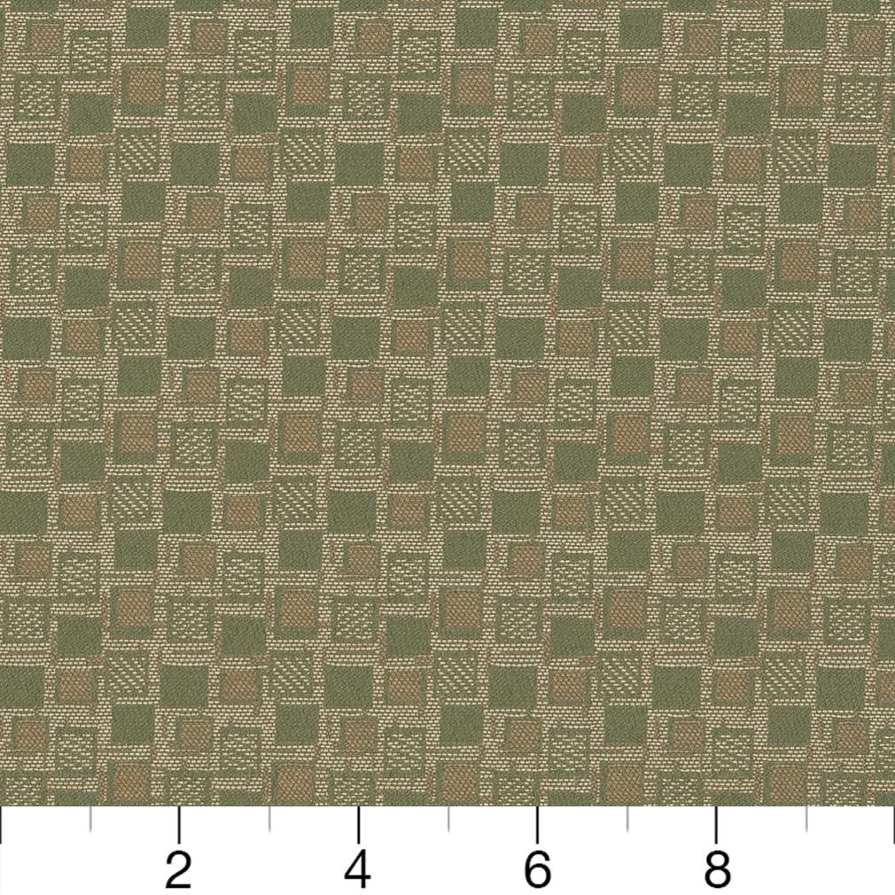 Squares/Sage - Green Abstract & Geometric,Small Scale Upholstery Fabric 54 Inches"