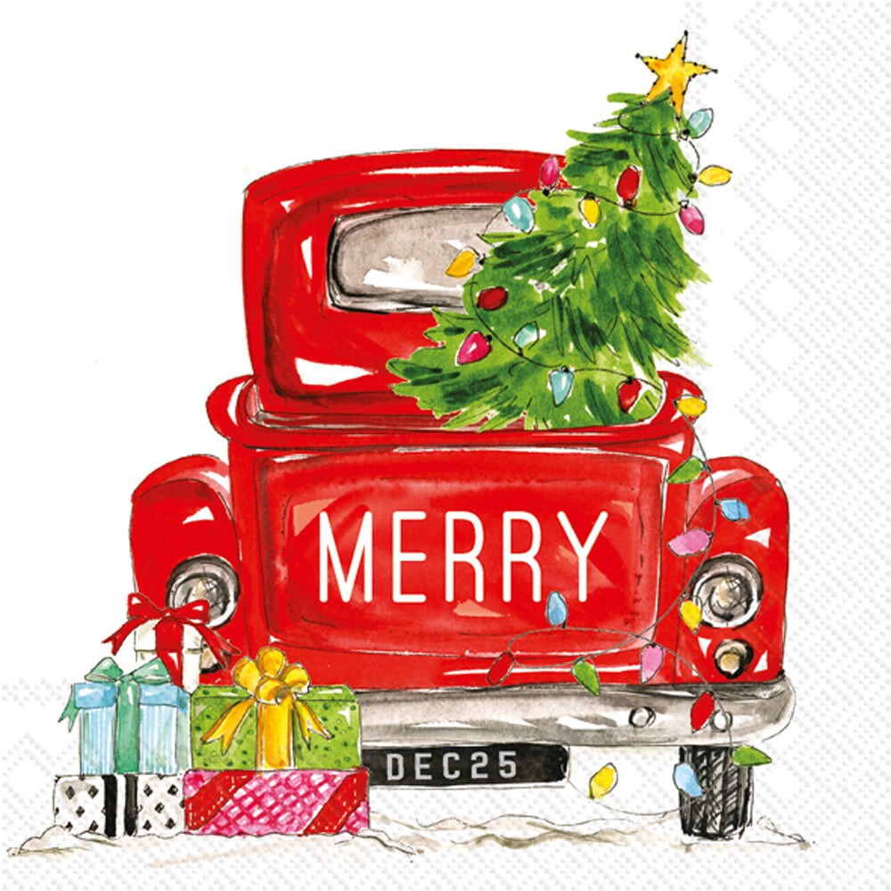 Merry Truck - Cocktail Napkin