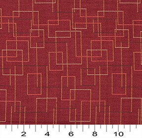 Cranberry - Red & Burgundy Abstract & Geometric Upholstery Fabric 54 Inches"