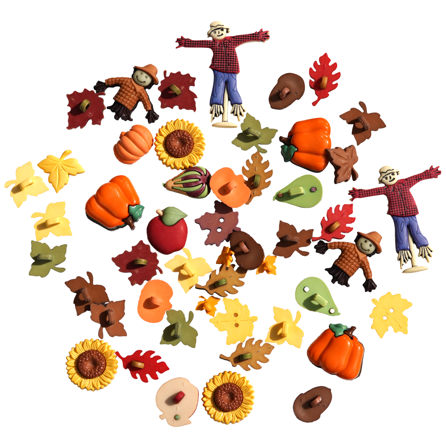 Buttons Galore Fall Assortment Craft & Sewing Button Super Value Pack - 50 Buttons