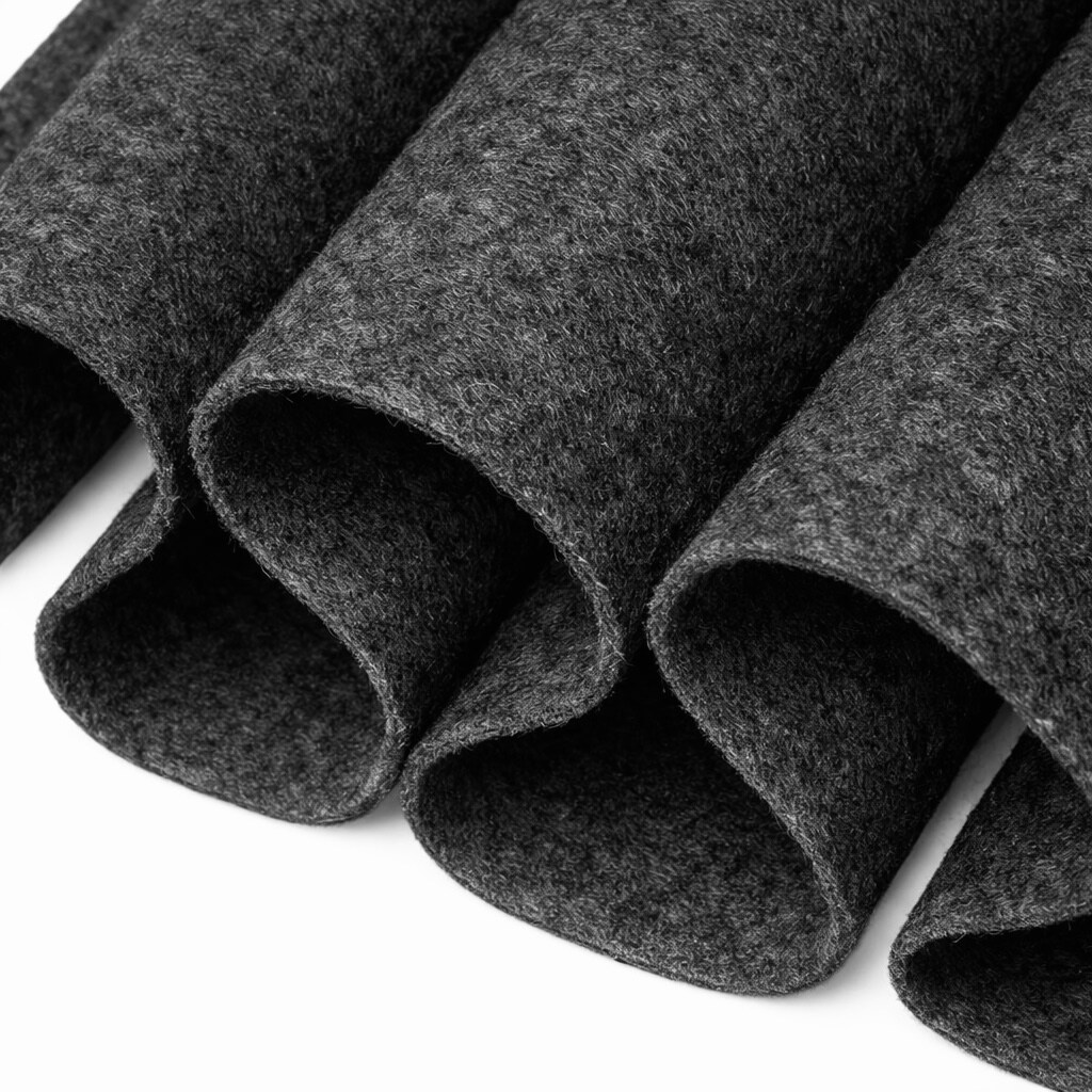 FabricLA Craft Felt Fabric - 18" X 18" Inch Wide & 1.6mm Thick Felt Fabric - Charcoal 456 - Use This Soft Felt for Crafts - Felt Material Pack