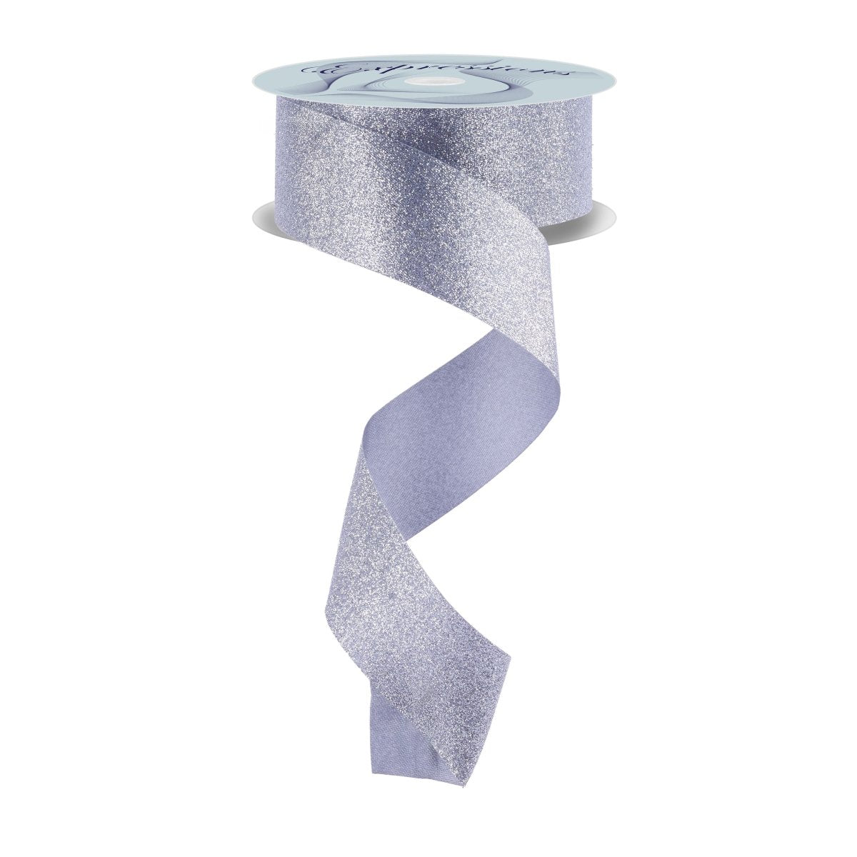 1.5&#x22; Shimmer Glitter Satin Ribbon: Silver (25 Yards)