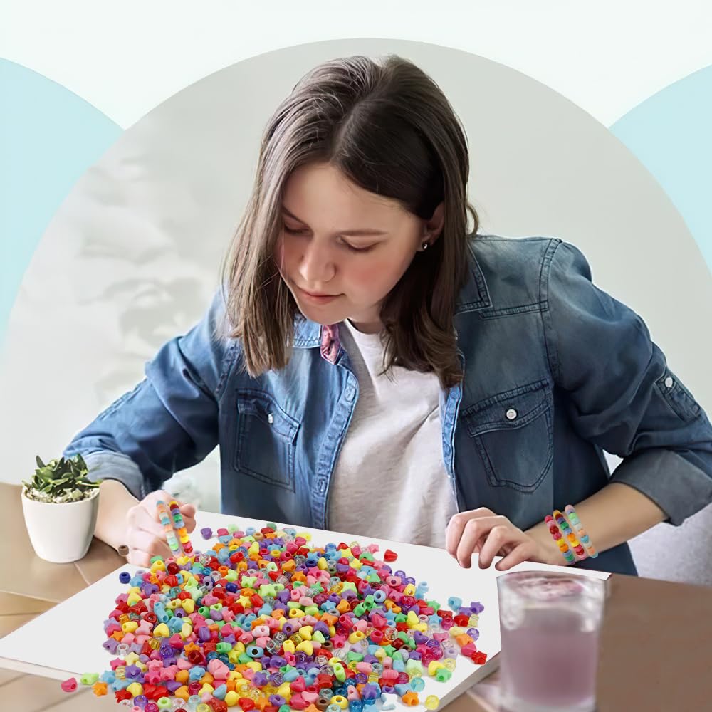 1000pcs Pony Beads,Beads for Bracelets, Bracelet Beads, Colorful Beads