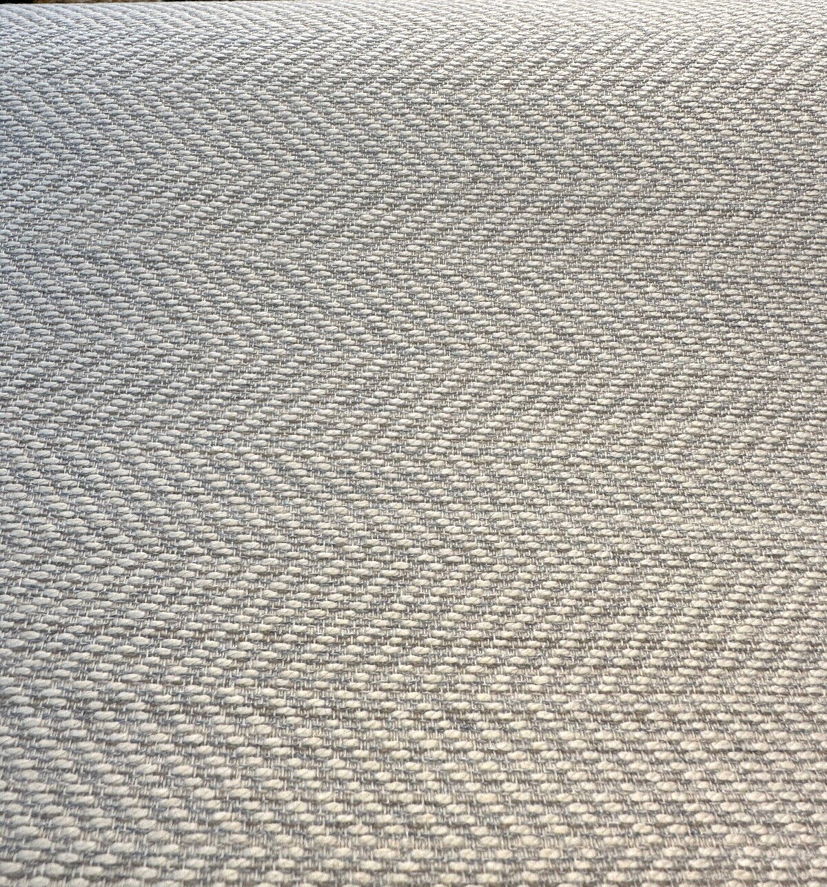 1 Yard Dove Beige Herringbone Outdoor Upholstery Fabric Fade Resistant 56 Inches Wide