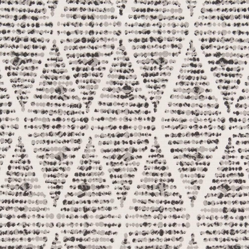 Grey Stain Resistant Performance Pet Friendly Abstract Diamond Print Upholstery Fabric by The Yard - SKU: Stein Pewter
