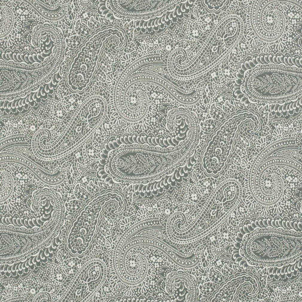 Aqua Paisley Woven Pattern Upholstery Fabric by The Yard - SKU: Dunlap Turquoise