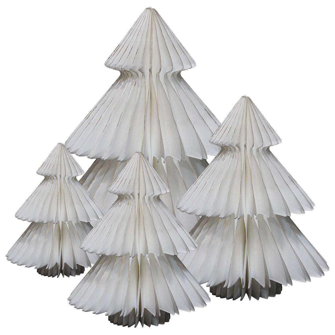 Multipack S-M-L-Xl White Tree Magnetic Honeycomb Paper Decor Bundle (4-pack)