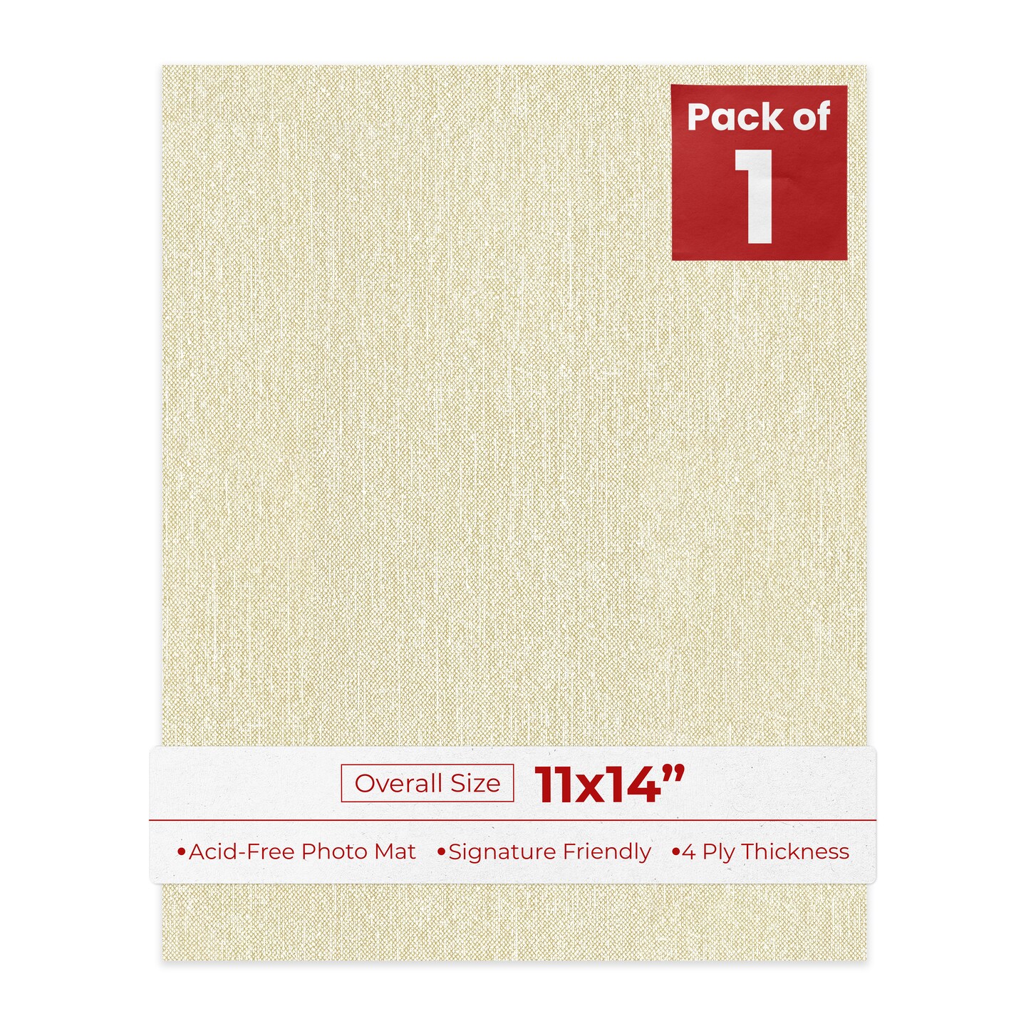 Off White Canvas 11x14 Uncut Mat Board - Blank Sheets, No Opening