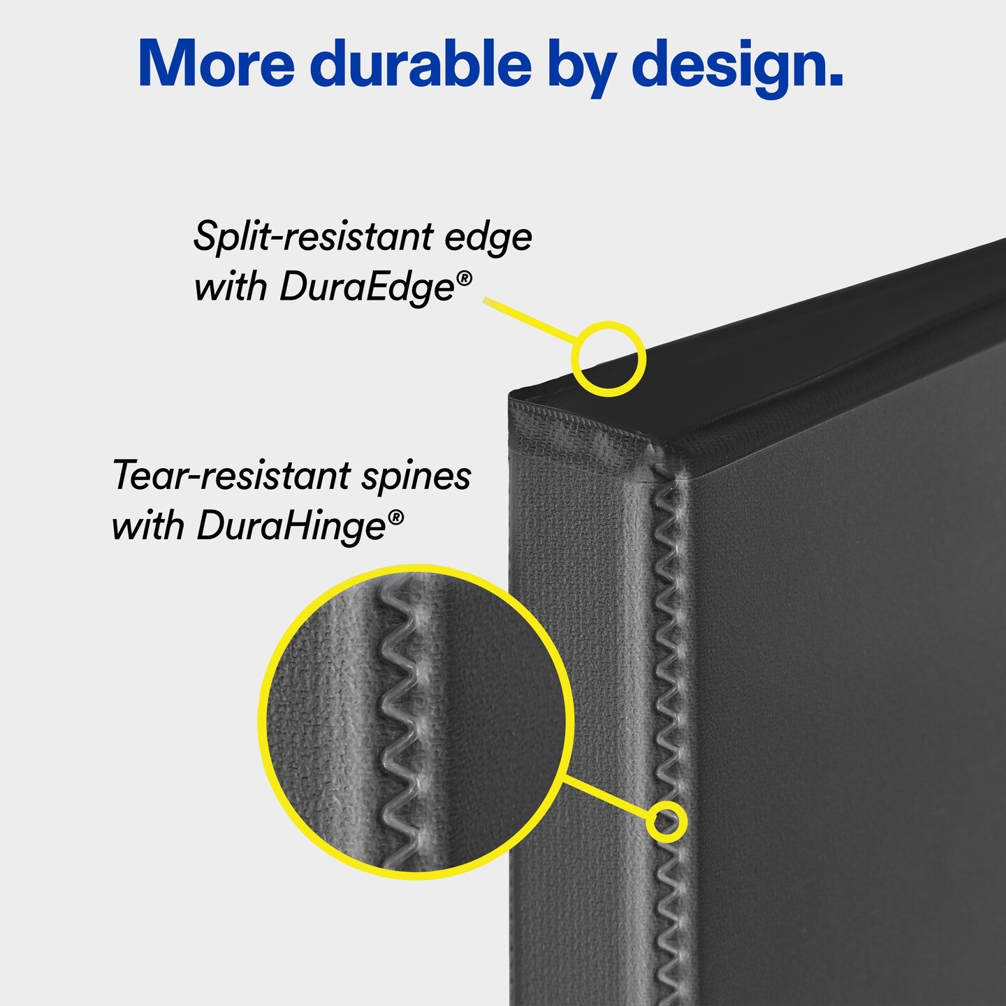 Avery Mini Durable View Protect & Store Binder, Holds 5.5" x 8.5" Paper, 1" Round Rings, 175-Sheet Capacity, 1.4 Inch Wide Spine, Includes Fully Enclosed Pocket, 1 White Binder (23011)