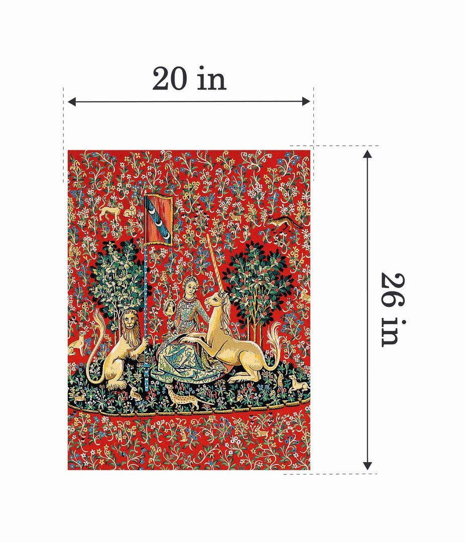 Needlepoint canvas for halfstitch without yarn Can.Seul Lady With A Unicorn MRC1432203 Margot de Paris Printed Tapestry Canvas