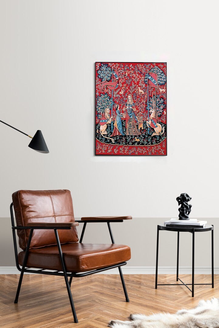 Needlepoint canvas for halfstitch without yarn Can.Seul Lady With A Unicorn MRC1432204 Margot de Paris Printed Tapestry Canvas